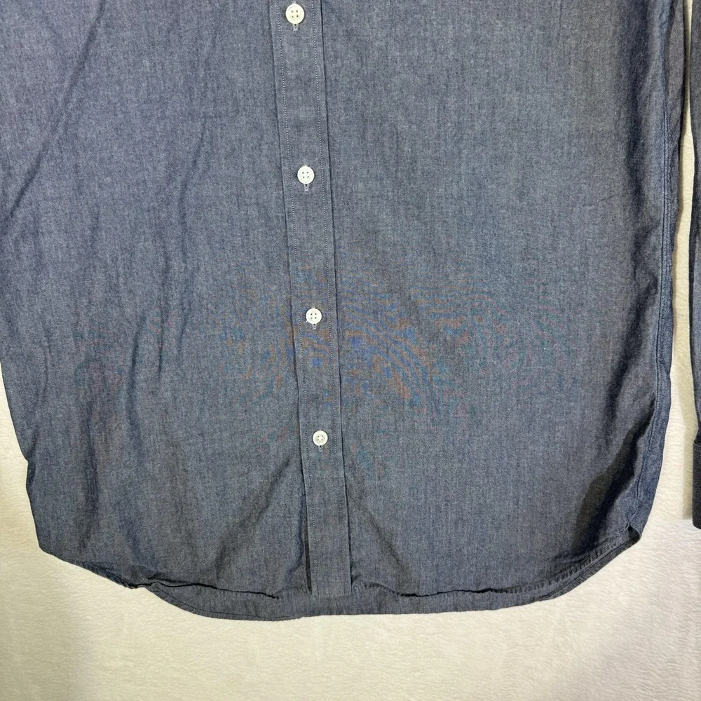 Bonobos Italian Shirting Dress Shirt Mens 15 35 Blue Long Sleeve Standard Fit
